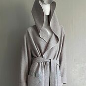 Мужская одежда handmade. Livemaster - original item Unisex Bathrobe Coat. Handmade.