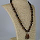 Necklace with pendant made of natural stones tiger's eye. Necklace. Magic box. My Livemaster. Фото №4