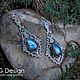 Silver Earrings "Amfitrita" Labradorite, Silver 925. Earrings. Shard Noir - handmade jewelry. Online shopping on My Livemaster.  Фото №2