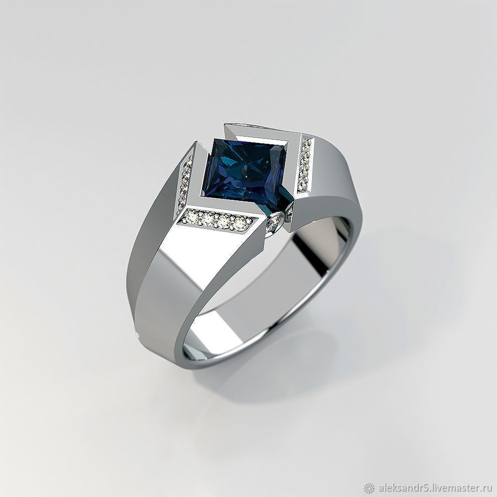 Ring: Ring with square gemstone, Rings, Tolyatti,  Фото №1