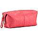 Leather cosmetic bag 'Bambina' (red). Beauticians. Russian leather Guild. My Livemaster. Фото №4