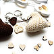 Order Keychain 5 cm Knitted heart white chocolate. BarminaStudio (Marina)/Crochet (barmar). Livemaster. . Key chain Фото №3