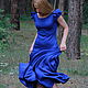 Long royal blue dress of silk, Dresses, Kiev,  Фото №1