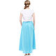Turquoise linen skirt in boho style. Skirts. LINEN & SILVER ( LEN i SEREBRO ). Ярмарка Мастеров.  Фото №6