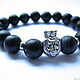 Order Bracelet black agate 'lion king'. Beautiful gifts for the good people (Alura-lights). Livemaster. . Bead bracelet Фото №3