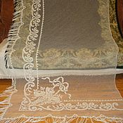 Винтаж handmade. Livemaster - original item Vintage tulle-knitted mesh with embroidery. Handmade.