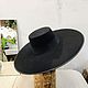 Black wide-brimmed hat ' Modern witch». Hats1. Felt Hats Shop. My Livemaster. Фото №5