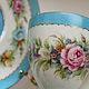 Painted porcelain. A couple of tea 'Under the turquoise sky', Single Tea Sets, Kaluga,  Фото №1