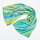 Green-turquoise silk scarf with hand-painted, jacquard. Wraps. ArtBeklov. My Livemaster. Фото №4