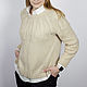 Sweater with a round yoke made of 100% cashmere, Sweaters, Balahna,  Фото №1