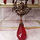 Collar checo Antiguo con cristales rojos, Vintage necklace, Moscow,  Фото №1
