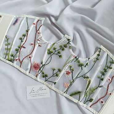 Корсет Цветочный White. La Mure Корсеты и нижнее белье. Одежда женская ручной работы - Ярмарка Мастеров Одежда женская ручной работы. Ярмарка Мастеров - ручная работа Корсет Цветочный White. Handmade.