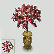 Цветы и флористика handmade. Livemaster - original item Tree of happiness from rauchtopaz in a vase of onyx. Handmade.