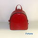 Backpack leather ' Red'. Backpacks. Sergei. My Livemaster. Фото №4
