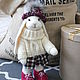 Toy Rabbit in a hat with a pompom, Stuffed Toys, Ekaterinburg,  Фото №1