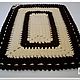 Alfombrilla de una manta a mano de punto de cordón Multicolor. Carpets. knitted handmade rugs (kovrik-makrame). Ярмарка Мастеров.  Фото №5
