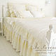 Bed linen in champagne color with lace on the grid, vintage. Bedding sets. Inna Meyrabyan InProvence (InProvence). My Livemaster. Фото №5
