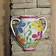 Order Wall vase ' Fantasy flowers fuchsia'. Elena Zaychenko - Lenzay Ceramics. Livemaster. . Vases Фото №3