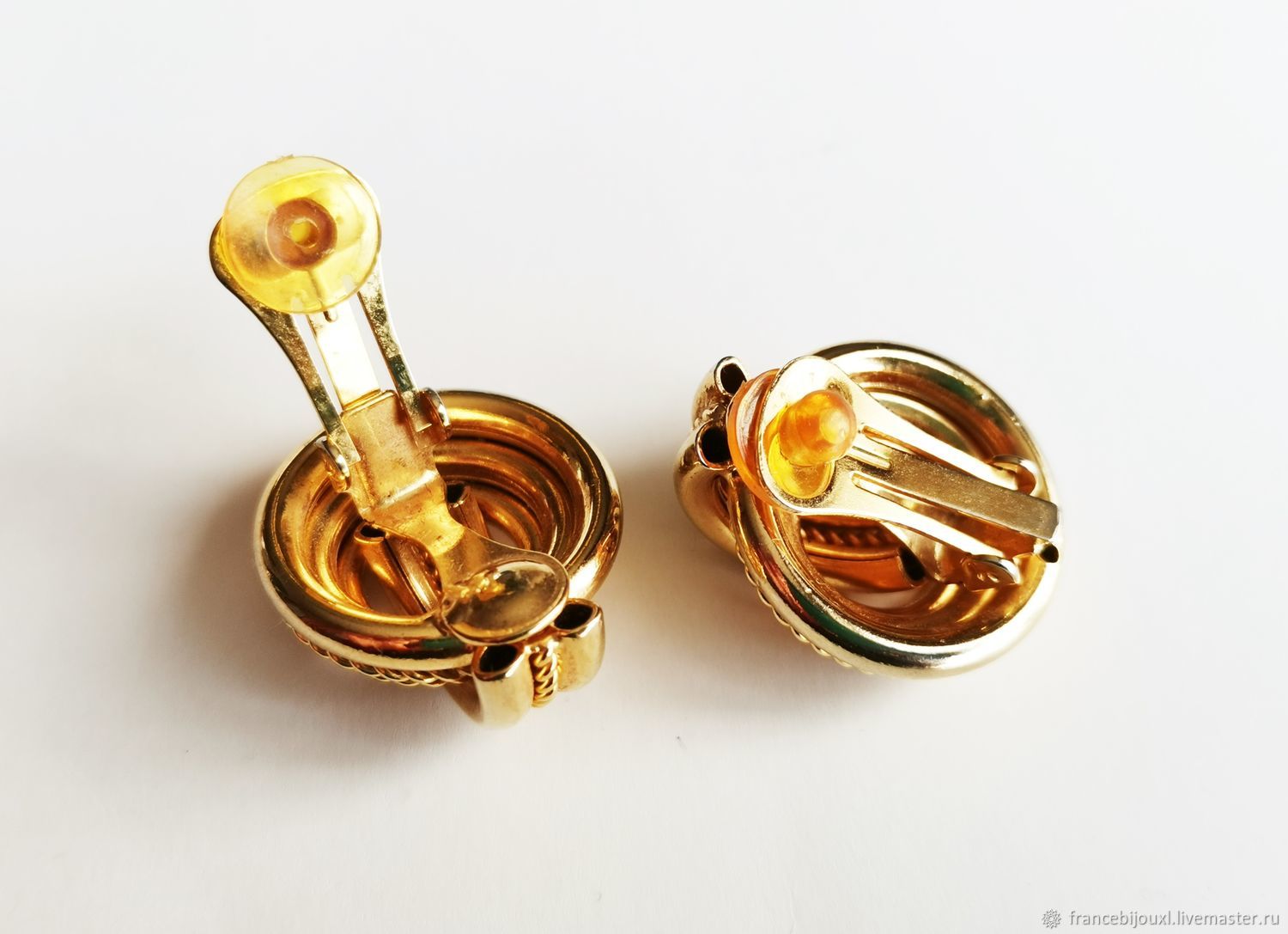 Винтаж: Клипсы винтажные \"Золотые кольца\", Франция купить в интернет ...