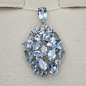 Украшения handmade. Livemaster - original item Silver pendant with blue topaz. Handmade.