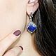 Earrings, ring and pendant with lapis lazuli made of 925 DD0121 silver. Jewelry Sets. Sunny Silver. My Livemaster. Фото №4