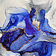 Абстрактная картина спиртовыми чернилами Синее море 50х70. Картины. Valery Art / Валерия Дмитриева. Ярмарка Мастеров.  Фото №4
