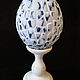 Mosaic egg ' Cobalt grid', Classic Bag, St. Petersburg,  Фото №1