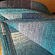 Вязаный плед Морской из Дундаги и твида. Пледы. WoolenWay вязаные&тканые аксессуары. Ярмарка Мастеров.  Фото №6