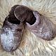 Men's sheepskin Slippers closed, Slippers, Moscow,  Фото №1