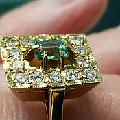 Золотое кольцо 750 СССР с бриллиантом