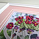 Painting 'Cup with flowers' (hand embroidery with ribbons), Pictures, Nizhny Novgorod,  Фото №1
