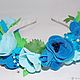 Bezel with blue flowers Tamarana. Bandage. Fashion workshop madam YLora. Online shopping on My Livemaster.  Фото №2