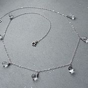 Украшения handmade. Livemaster - original item Silver chain with raindrops around your neck. Handmade.