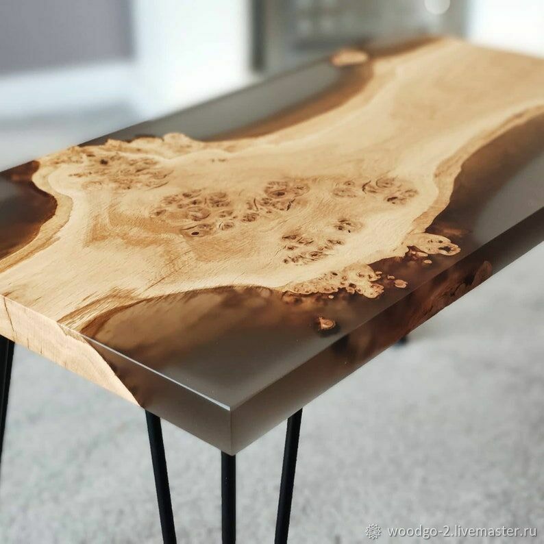 Столы: Стол-река из массива с эпоксидной смолой в интернет-магазине на ...