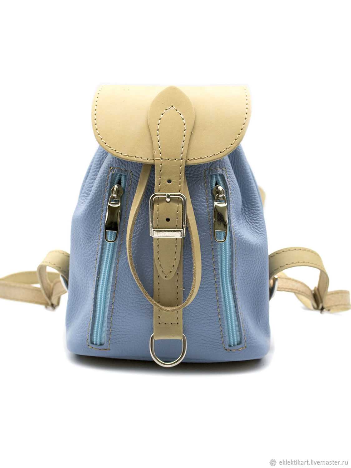 Рюкзак кожаный женский (нежно-голубой) купить в интернет-магазине ...