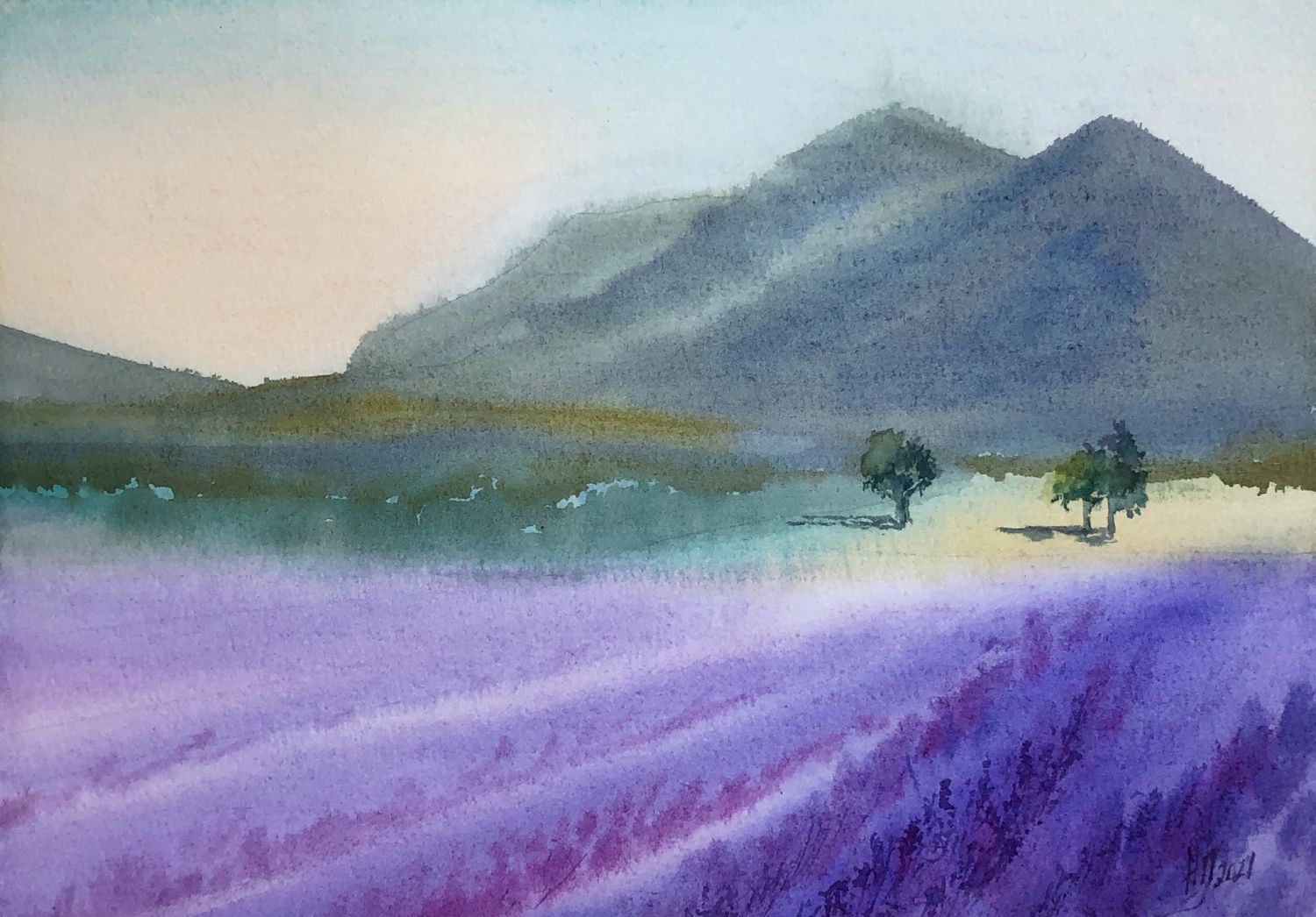 Картина с лавандовым полем в стиле прованс – заказать на Ярмарке ...