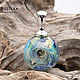 Order Gold planet - pendant ball galaxy lampwork glass. Branzuletka (Branzuletka). Livemaster. . Pendants Фото №3