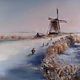 Painting pastel Winter Holland (winter landscape mill). Pictures. Pastelena. My Livemaster. Фото №4