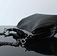 Large black clutch bag, leather. Clutches. Olga'SLuxuryCreation. My Livemaster. Фото №4