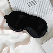 Аксессуары handmade. Livemaster - original item Sleep mask silk black. Handmade.