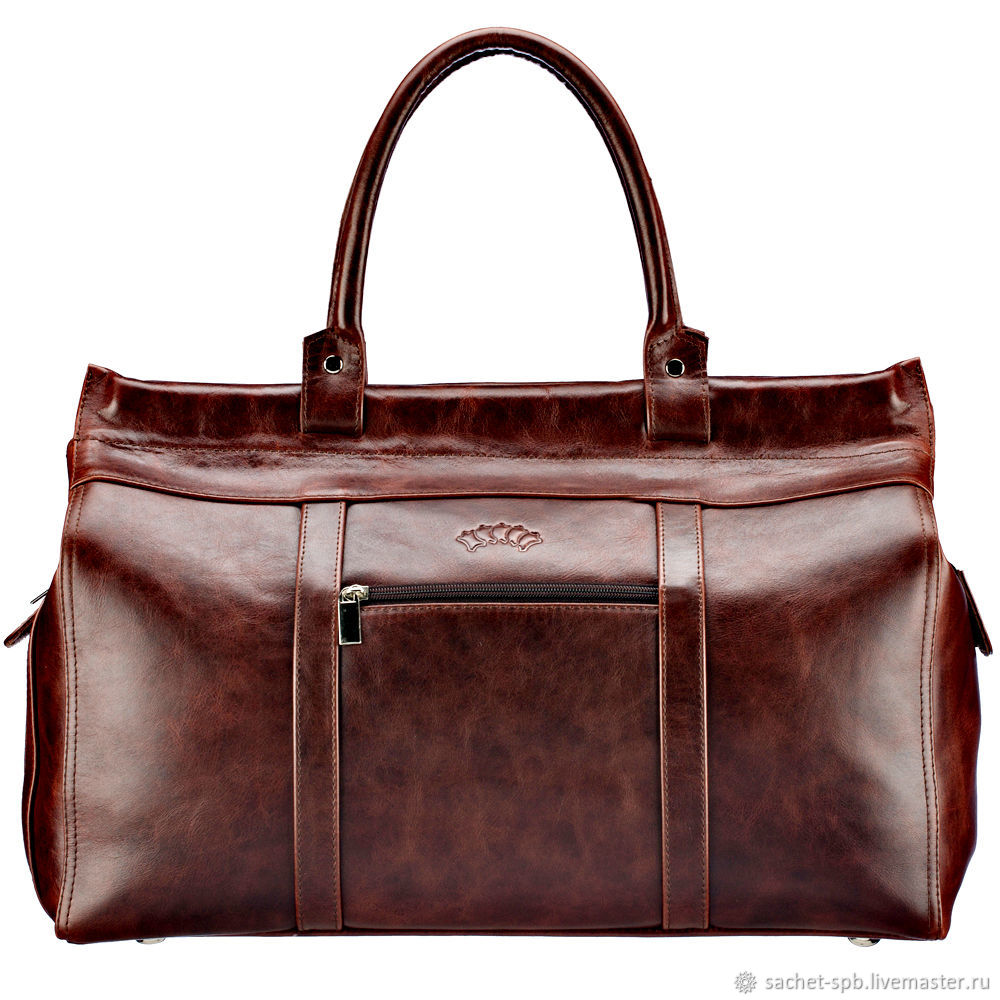 Leather city bag 'foster' (antique brown), Valise, St. Petersburg,  Фото №1