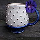 Mug with pimples, painting and gilding. Mugs and cups. Ceramist_mamontov. Online shopping on My Livemaster.  Фото №2