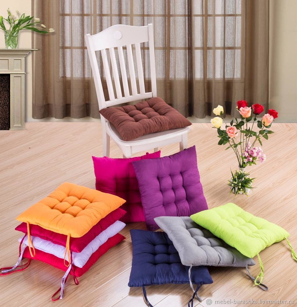 сидушки и подушки на стулья