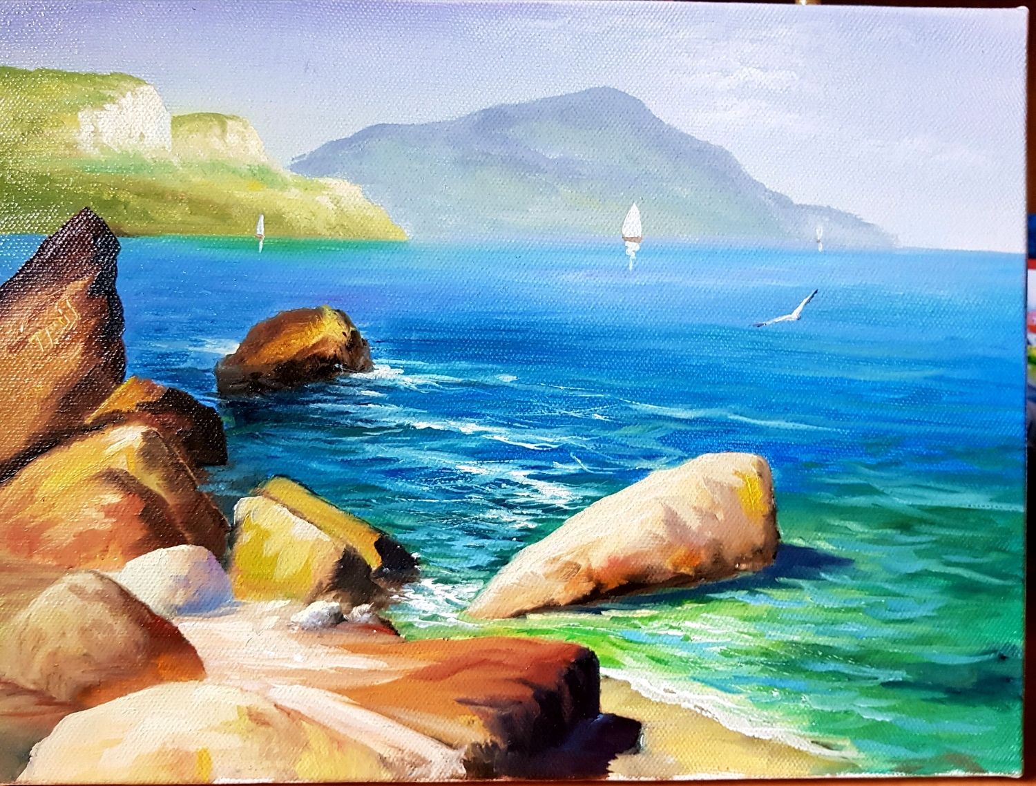 Картины пейзаж море. Гия Купрашвили картины море. Морской пейзаж живопись маслом. Море маслом.