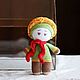 Baby doll in cap in the shape of a flower, Stuffed Toys, Gukovo,  Фото №1
