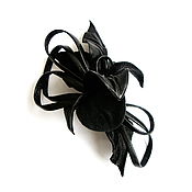 Украшения handmade. Livemaster - original item Leather flower brooch Black Orchid suede leather with loops. Handmade.