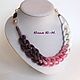 Lolita Lariat, bead harness, white, lilac, pink. Lariats. Beaded jewelry. My Livemaster. Фото №6
