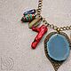 Necklace on a chain with agates, coral leaf blue red bronze turquoise. Necklace. Ritasdreams (ritasdreams). My Livemaster. Фото №5