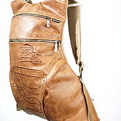 Сумки и аксессуары handmade. Livemaster - original item Natural leather backpack to order. Handmade.