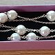 Long beads (120 cm) made of AA river pearls and 925 silver. Beads2. Samotsvety mira. Neobychnye ukrasheniya. Ярмарка Мастеров.  Фото №6